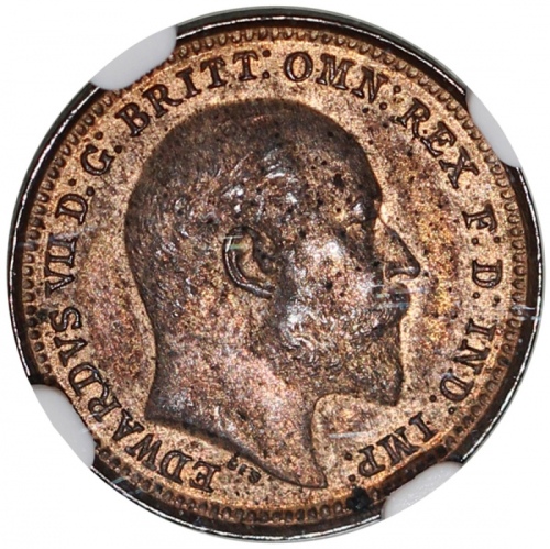  英国及泽西钱币4枚一组，包括1902年1/3法新2枚，1874H 1/2便士，及1/13先令，分别评NGC MS62BN，MS62RB，AU55BN及MS62BN，#6376454-001，#6376