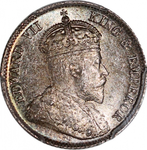  1904年香港1毫，PCGS MS65+，#37910871 Hong Kong, silver 10 cents, 1904, PCGS MS65+, cert. #37910871