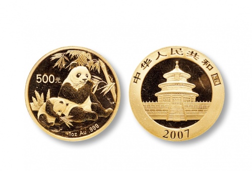  2007年熊猫纪念金币1盎司 完未流通