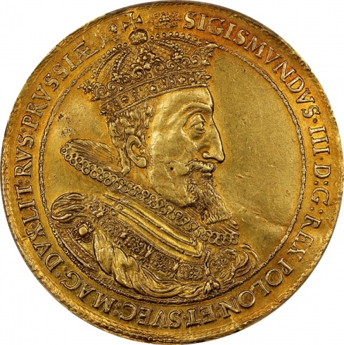  1613年波兰但泽西格蒙德三世金币 PCGS AU 55 POLAND. Danzig. Donative 10 Ducats