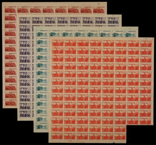  1952年纪19志愿军出国作战二周年纪念新票共100套