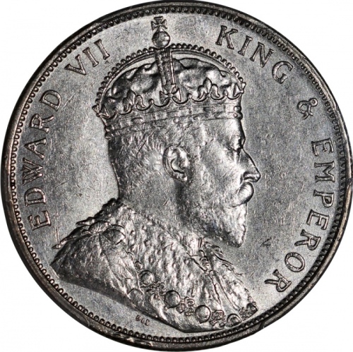  1905年香港5毫，PCGS AU55，#38801721 Hong Kong, 50 cents, 1905, PCGS AU55. #38801721