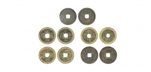  清顺治通宝小平满汉蓟、清康熙通宝小平满汉蓟、清雍正通宝小平宝安局、清乾隆通宝小平大样宝泉局、清嘉庆通宝小平大样宝泉局 公博评级 美85 、公博评级 美85 、公博评级 美85 、公博评级 美85、公博