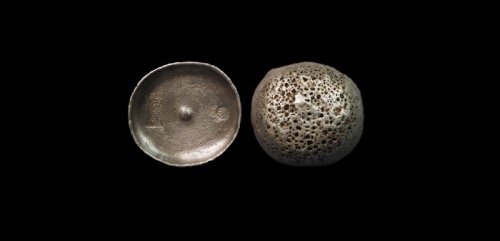  民国四川兴康 分金炉 福十两型圆形银锭 中乾评级AU