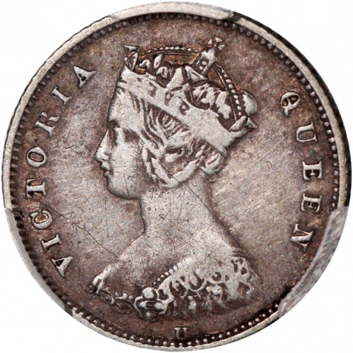  1874-H，1875-H及1876-H香港维多利亚一毫一组3枚，分别评PCGS VF35，AU55及XF45，#46484320，#46484359，#46484362