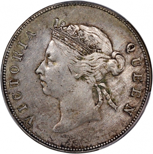  1891年香港维多利亚半圆，PCGS XF Detail (有清洗)，#46484248