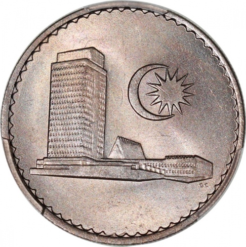  1968，1977及1987年马来西亚20钱，均PCGS MS67，1968年為亚军分，其餘為目前最高评分，#43003672, 43003673 Malaysia, a trio of copper