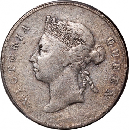  1892-H及1892年香港维多利亚半圆一对，前者為罕版，发行仅20000枚，分别评PCGS XF Detail (有清洗)及VF30，#46484256，#46484235