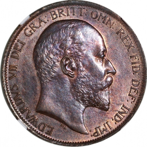  1902年英国1便士，NGC MS63BN，#6469742-012 Great Britain, 1 penny, 1902, high sea level,NGC MS63BN, #6469742