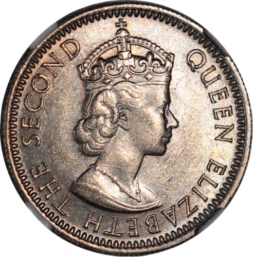  马来亚及英属婆罗洲钱币3枚一组，包括1956，1957H及1958年，分别评NGC MS65，MS66，MS66，#3646327-009，3359155-004，3872324-003 Malaya