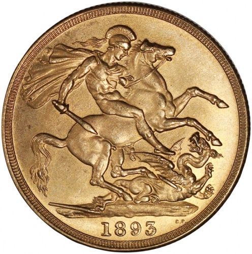  1893年英国2镑磨砂面金币臆造币，总含金量0.47安士，仅為金价，UNC，售后不设退换 Great Britain, counterfeit matte gold 2 pounds, 1893, O