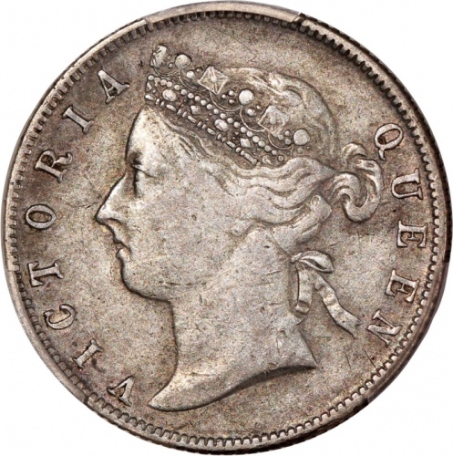  1891及1892-H香港维多利亚二毫一对，分别评PCGS VF30及XF Detail (有清洗)，#46484233，#46484234