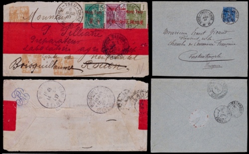  1907年蒙自寄国际封2件