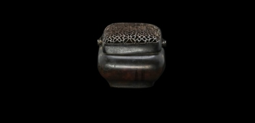  清银制香熏炉上庆云珍款 