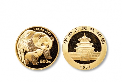  2004年熊猫纪念金币1盎司 完未流通