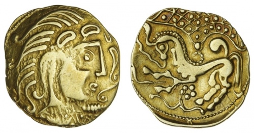  公元前120-80年高卢巴黎西人金币 近未流通 Gaul, Parisii (c. 120-80 BC), Puteaux Hoard Type