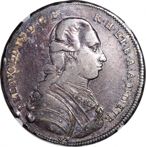  1785年意大利托斯卡纳10 PAO，NGC VF35，#6375057-056 Italy, 10PAO, 1785, Tuscany, NGC VF35. Cert.# 6375057-056