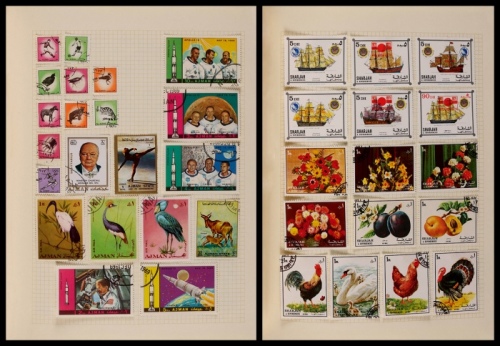  中东邮票集一本约850枚
