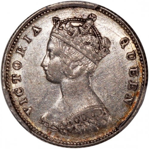  1867及1868年香港维多利亚一毫一对，分别评PCGS AU Detail (有清洗) 及XF45，#46484210，#46484205