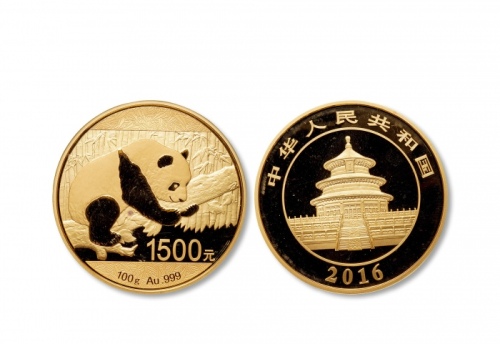  2016年熊猫纪念金币100克 完未流通