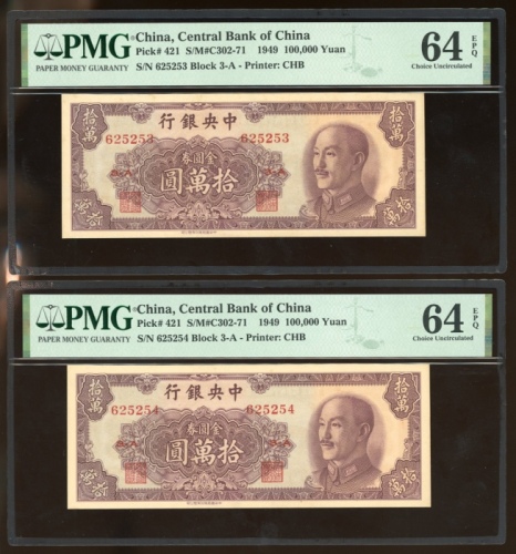  中央银行一组3枚，请参考图片及英文描述