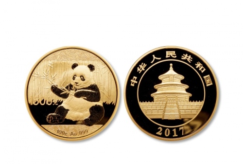  2017年熊猫纪念金币100克 完未流通