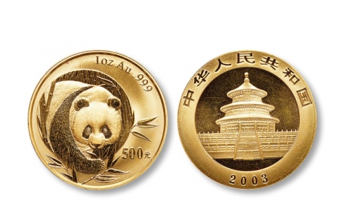  2003年熊猫纪念金币1盎司 完未流通