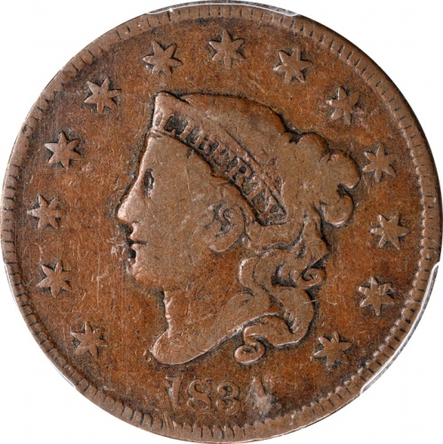  1834年Matron女神像美分 PCGS Proof 10 BN 1834 Matron Head Cent