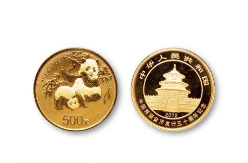  2012年熊猫金币发行30周年纪念金币1盎司 完未流通