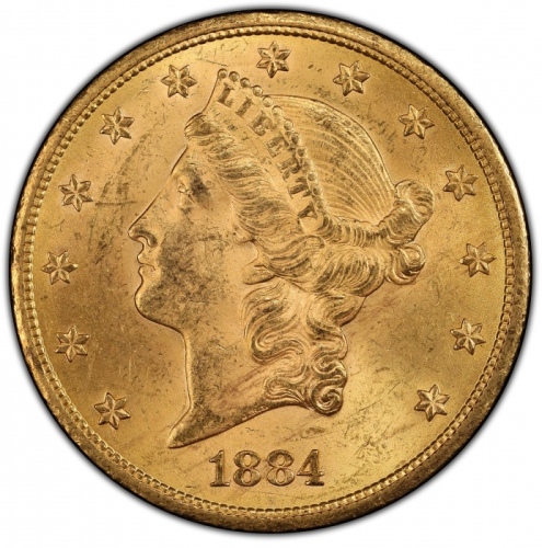  1884-CC自由像双鹰金币 PCGS MS 63 Liberty Head Double Eagle