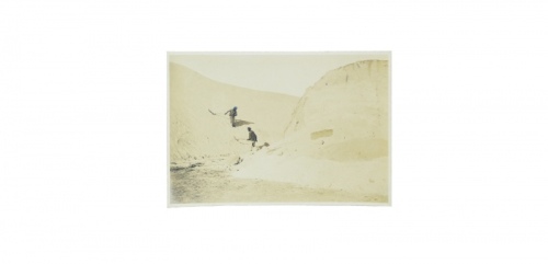  清代盐场晒盐图照片一张 