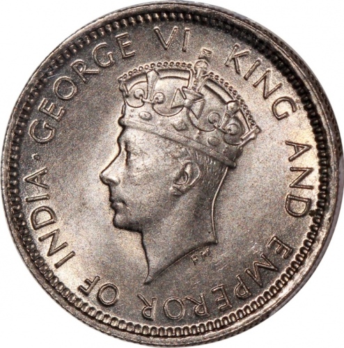  1937年香港乔治六世五仙及一毫一对，分别评PCGS MS64及MS66，#46484315，#46484338