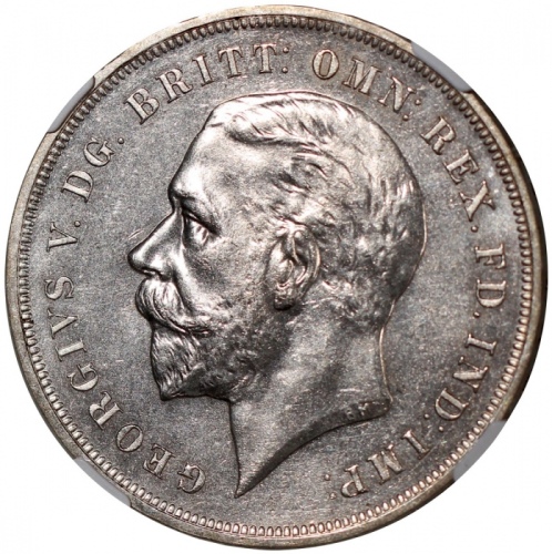  1935年英国克朗银币样币，佐治五世加冕二十五週年纪念，NGC SP63，#6382808-008 Great Britain, silver crown pattern, 1935, commemo