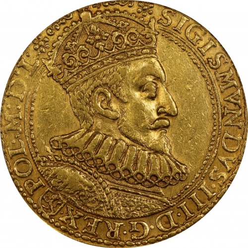  1593年波兰普鲁士西格蒙德三世金币 PCGS AU Details POLAND. Royal Prussia. 10 Ducats