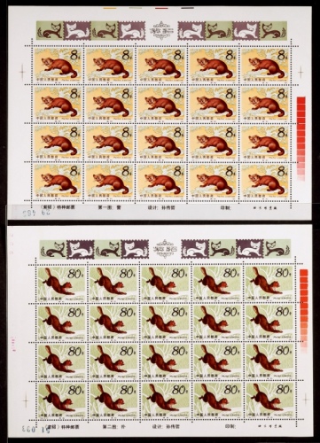  1981年T68紫貂新票全套小版张