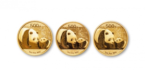  2011年熊猫纪念金币1盎司一组3枚 完未流通