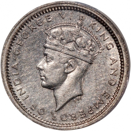  1941-H香港乔治六世五仙，希顿造币厂版，PCGS AU55，#46484269，另一款於二战时期由希顿造币厂所铸而未有流通之版别，远比后续国王诺顿造币厂版更為稀有，本版不论任何品相皆十分稀有，近乎