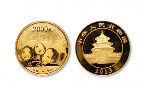  2013年熊猫纪念金币5盎司 完未流通