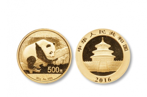  2016年熊猫纪念金币30克 完未流通