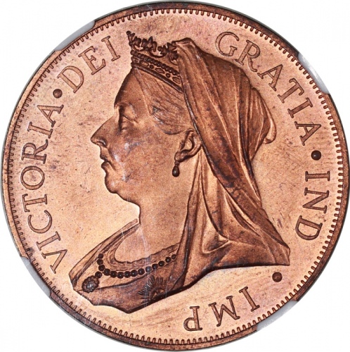  ‘1901’年香港后铸爱德华七世及维多利亚像铜币，NGC PF 66RD及PF 65RD，#2794753-057, 058 Hong Kong, a pair of copper fantasy d