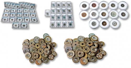  历代中外钱币一袋共约100余枚不同，品种繁多，品相不等，敬请预览（数量以实际为准）