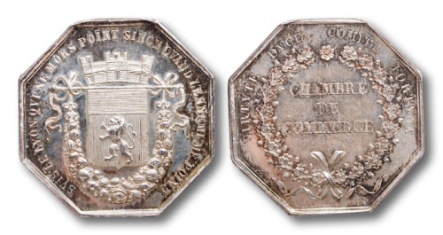  1860-79年 法国八角银章一枚