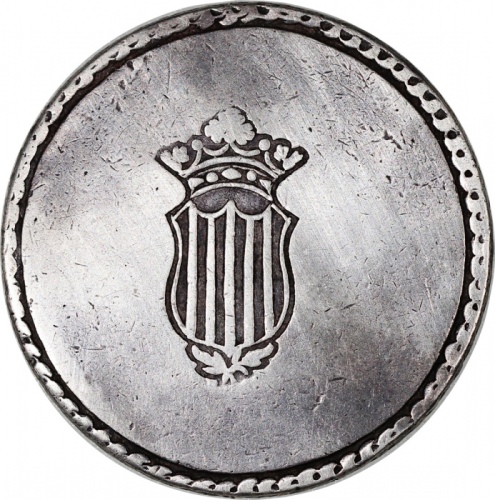  1809年西班牙5比塞塔，VF品相 Spain. Tarragona. Fernando III (VII in Spain), (1808-1833). 5 Pesetas, 1809, Value