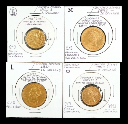  美国金币一组4枚 近未流通 U.S. Gold Coins. Brunk-Unlisted
