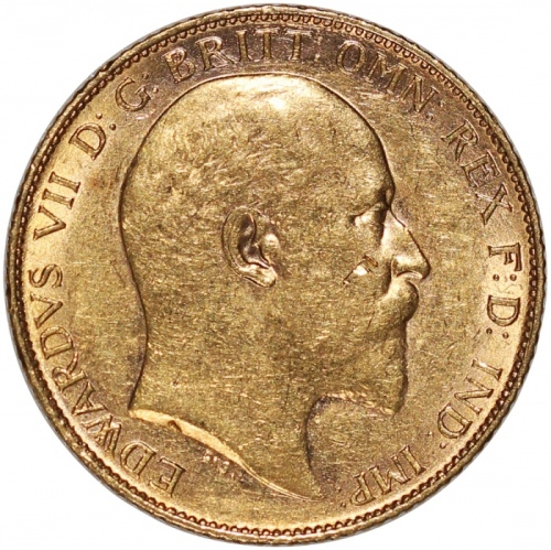  1903年英国半索维林金币，AU Great Britain, gold 1/2 sovereign, 1903, about uncirculated