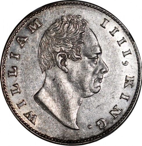  1835C英属印度1卢比，NGC AU Details有清洗，#6478563-014 India, silver rupee, 1835(C), NGC AU Details (Cleaned), 