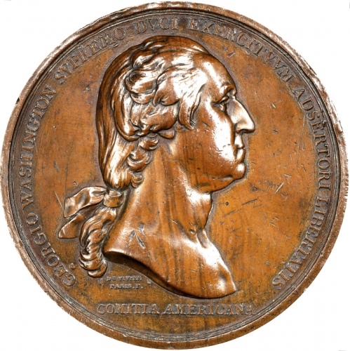  1776年华盛顿波士顿奖章 极美 1776 (ca. 1789) Washington Before Boston Medal