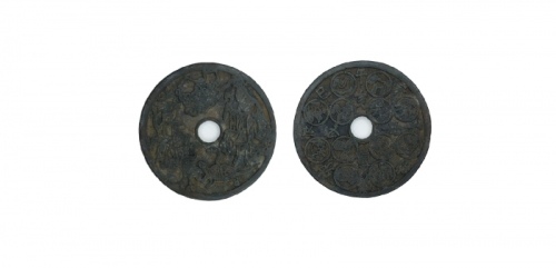  明星君背十二生肖圆孔花钱  上美品