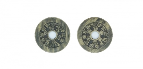  清代苏炉十八福寿圆孔花钱  美品