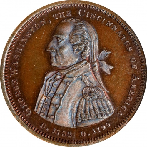  1799年辛辛那图斯联盟勋章 NGC MS 66 1799 Cincinnatus of America - The Union Must Medal